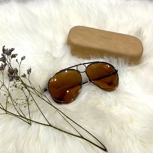 Chloe Romie 61mm Aviator sunglasses NWT